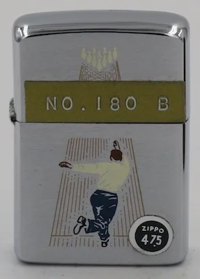 ビンテージzippo 1957年 スポーツシリーズ bowler Sports Series Zippos — LighterGallery.com